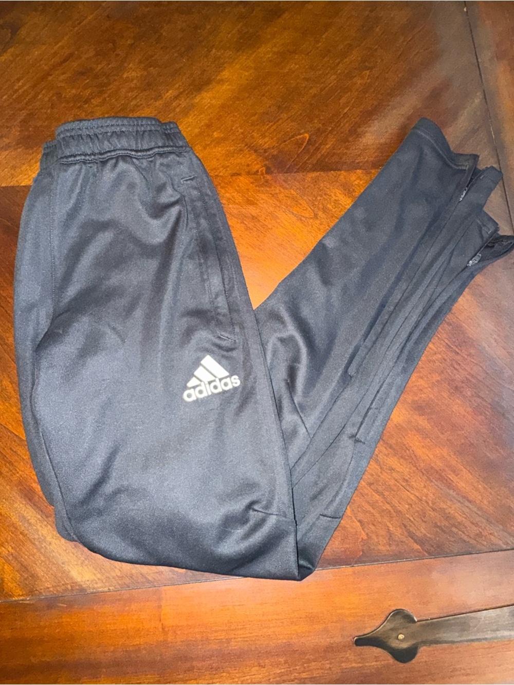 Adidas Tiro Training Pants Gray ankle zips Sz Small
